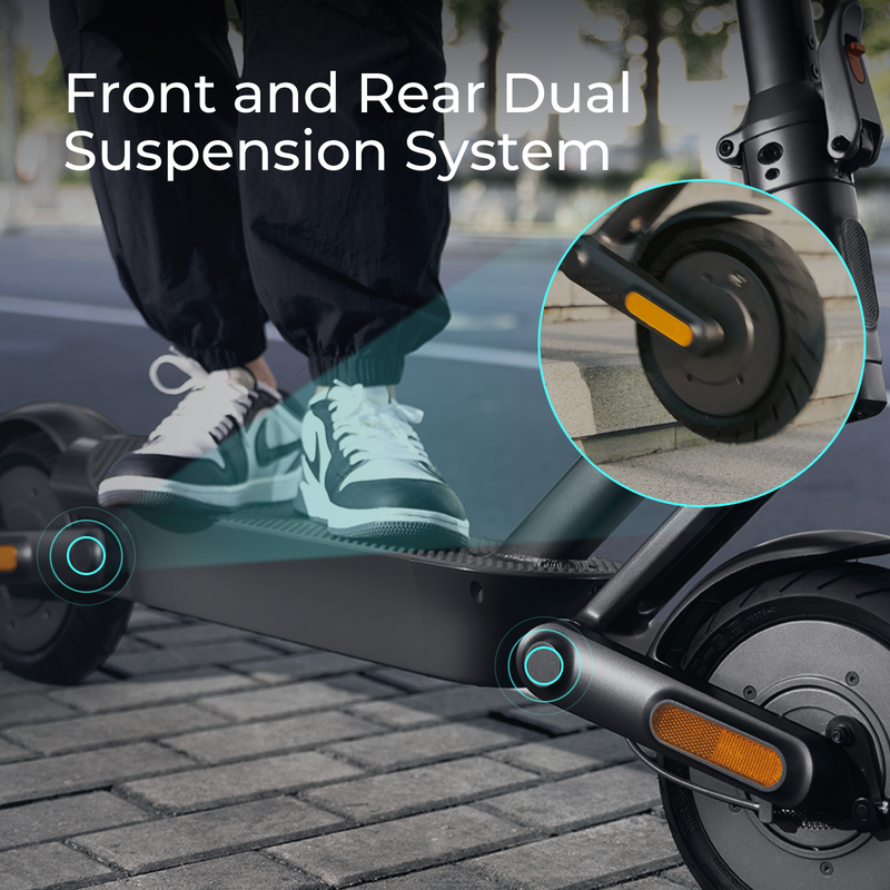 Load image into Gallery viewer, introduction of the brake system of the Elite Max with a model stand on it
